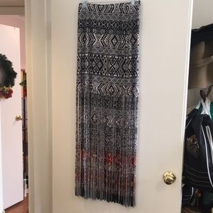 Women's Venus Long Fringe Multicolored Skirt Size S